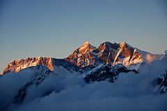 12 20 Nuptse, Everest, Lhotse South Face, Lhotse, Lhotse Middle, Lhotse Shar From Mera High Camp At Sunset.jpg